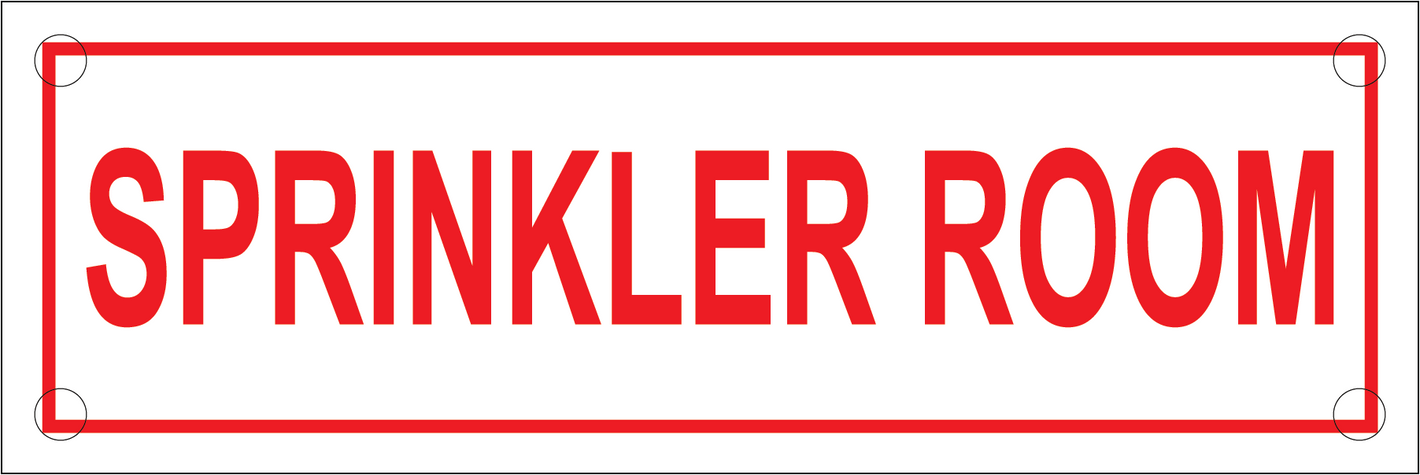 Sprinkler Room Sign, Aluminum, F-233