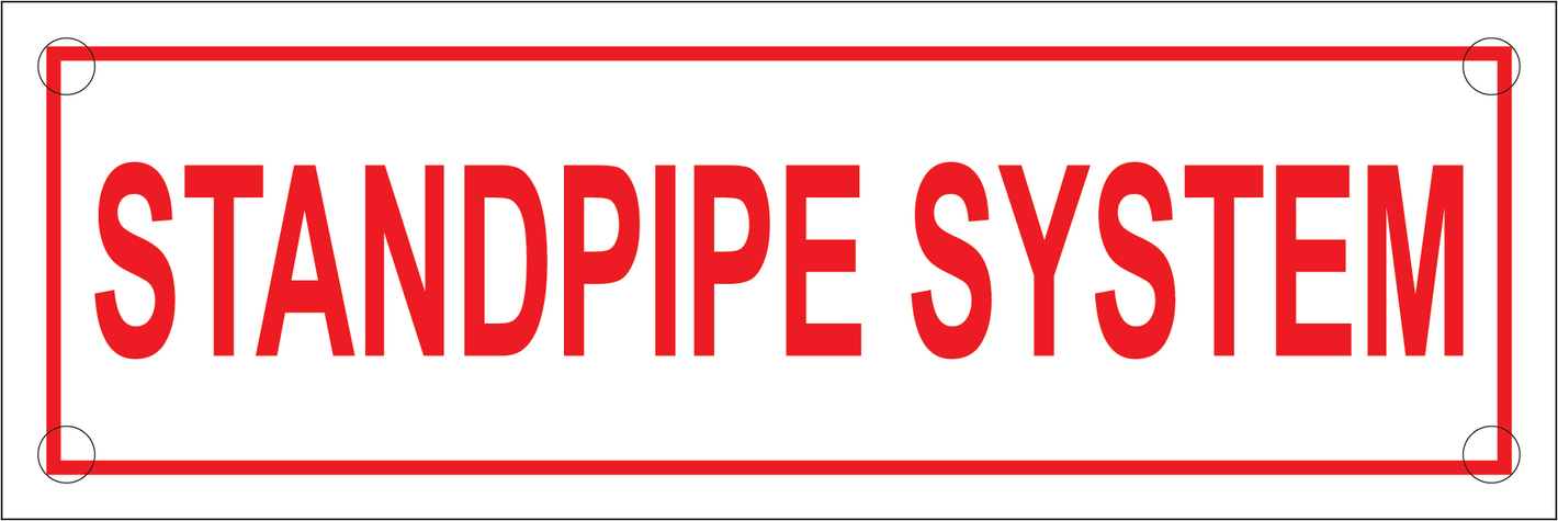 Standpipe System Sign, Aluminum, F-234