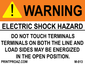 3X4 Aluminium Electric Shock Hazard M-013