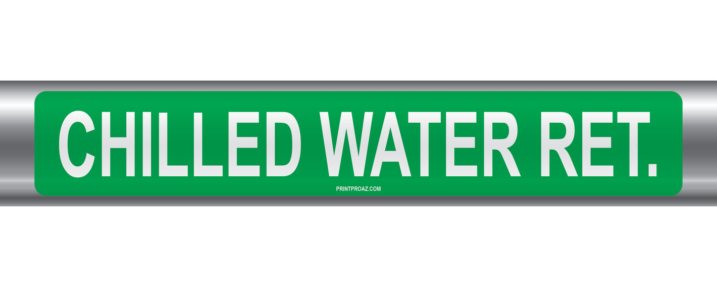 Chilled Water Ret. Self-Adhesive Pipe Marker PM-019