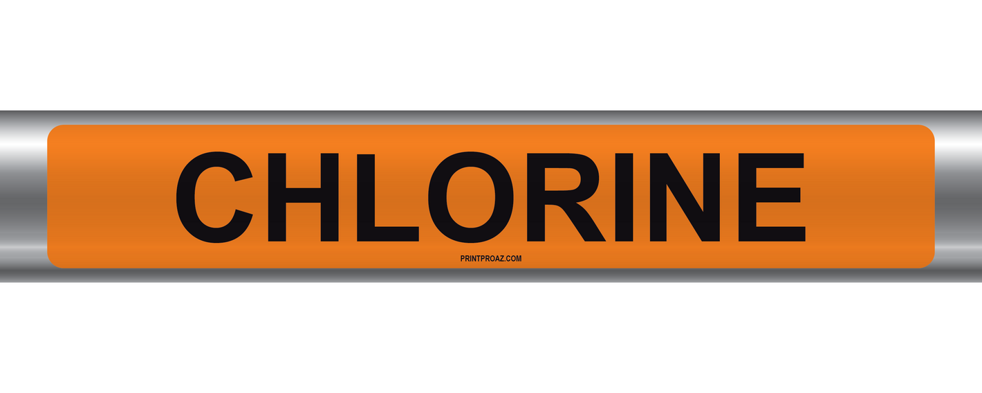 Chlorine Self-Adhesive Pipe Marker PM-021