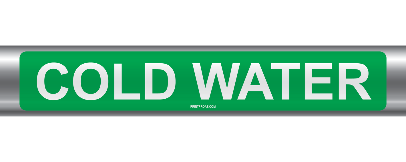 Cold Water Self-Adhesive Pipe Marker PM-024