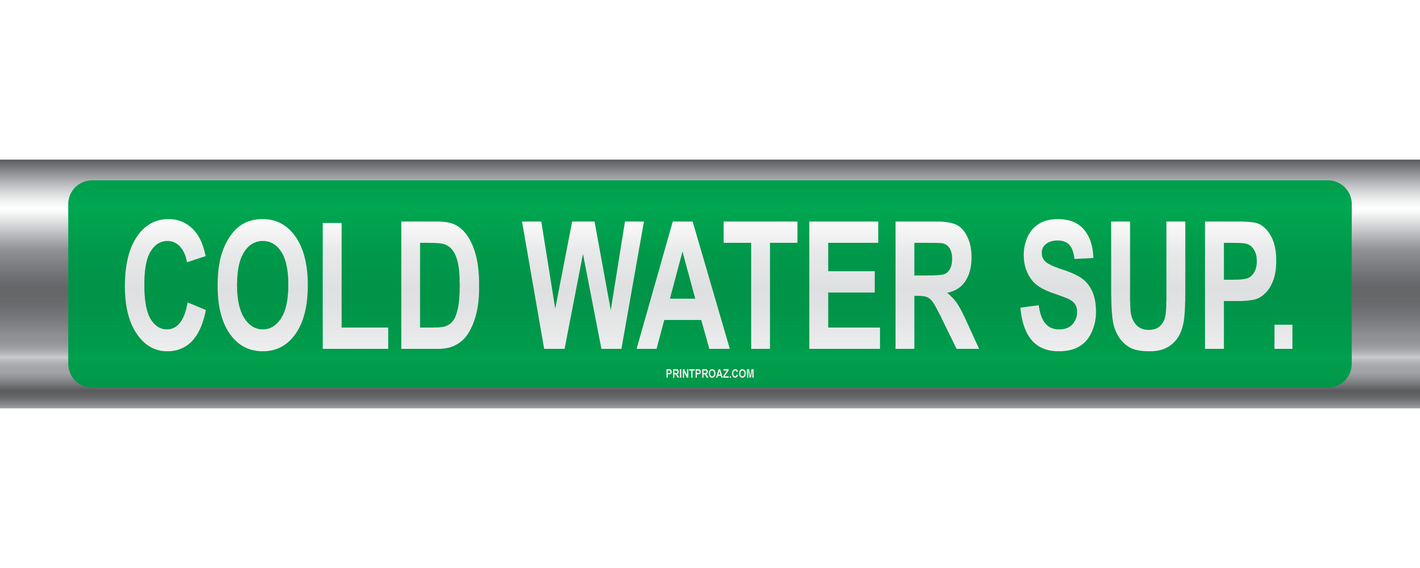 Cold Water Sup. Self-Adhesive Pipe Marker PM-026