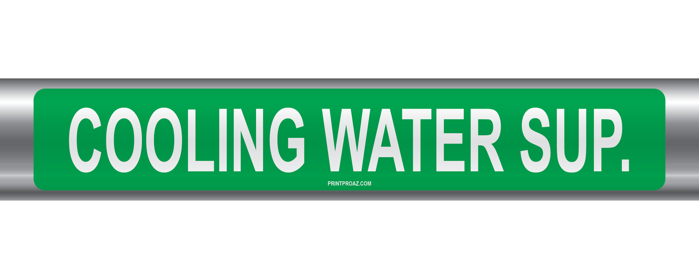 Cooling Water Sup. Self-Adhesive Pipe Marker PM-042