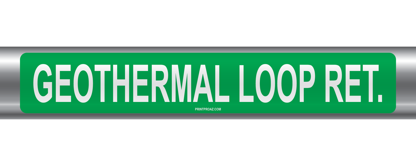 Geothermal Loop Ret. Self-Adhesive Pipe Marker PM-077
