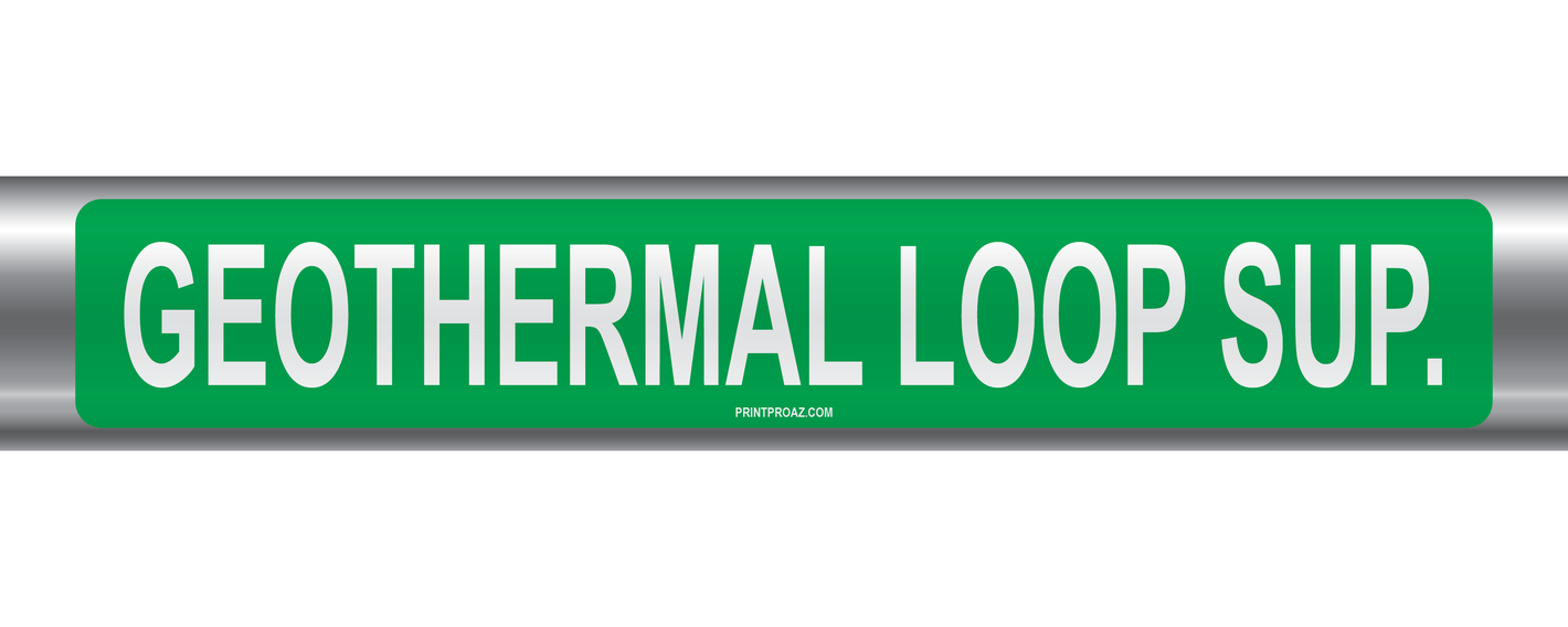 Geothermal Loop Sup. Self-Adhesive Pipe Marker PM-078