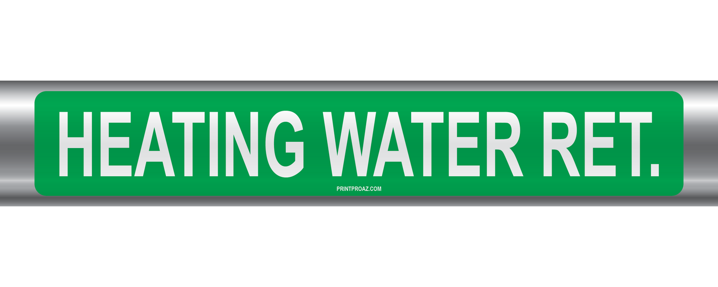 Heating Water Ret. Self-Adhesive Pipe Marker PM-100