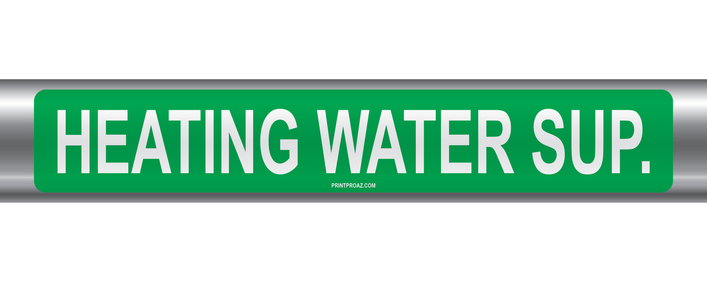 Heating Water Sup. Self-Adhesive Pipe Marker PM-102