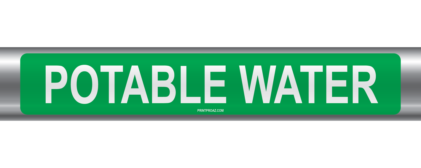 Potable Water Self-Adhesive Pipe Marker PM-170