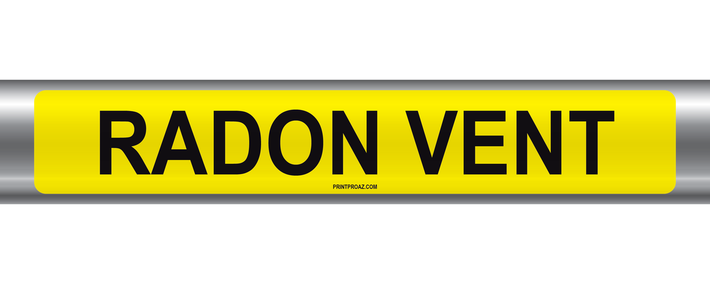 Radon Vent Self-Adhesive Pipe Marker PM-181