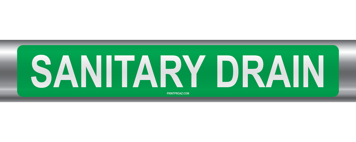 Sanitary Drain Self-Adhesive Pipe Marker PM-192