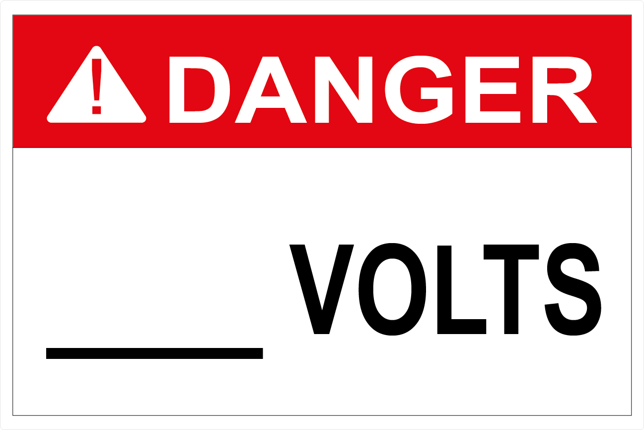 ___ Volts, Vinyl Decal,  PUV-083