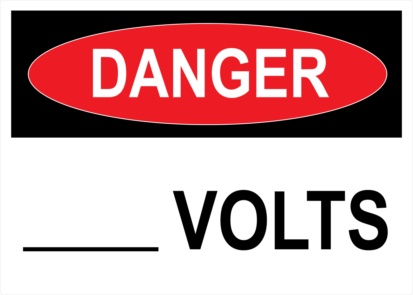 ___ Volts, Vinyl Decal, PUV-039