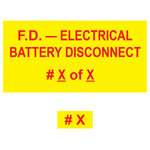 F.D. - Electrical Battery Disconnect Bundle, Plastic, PV-505 Solar Labels