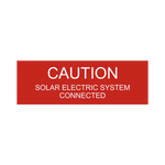 Caution Solar Electric System Connected - PV-054