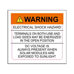 Warning Electric Shock Hazard V-030
