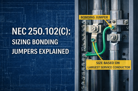 Sizing Bonding Jumpers NEC 250.102(C)