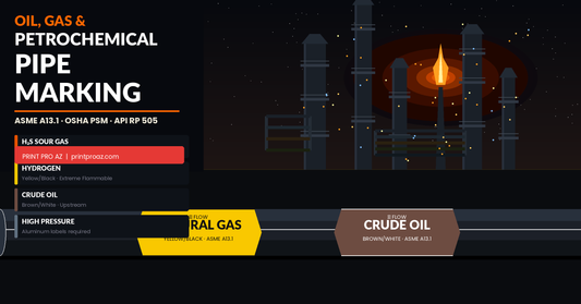 Oil, Gas & Petrochemical Pipe Marking: Requirements and Best Practices