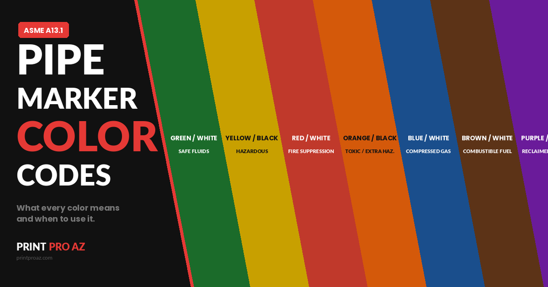 Pipe Marker Color Code Chart: ASME A13.1 Colors Explained