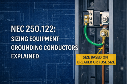 Sizing Equipment Grounding Conductors Explained NEC 250.122