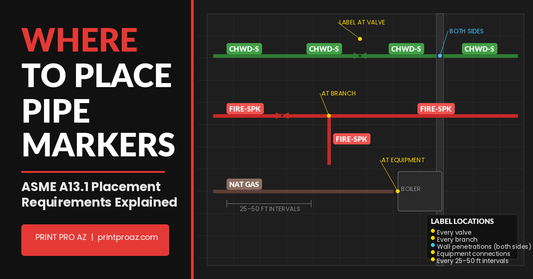 Where to Put Pipe Markers: Placement Rules Under ASME A13.1