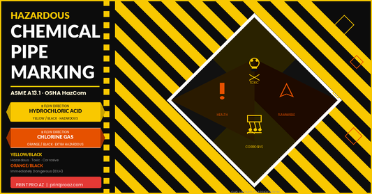 Hazardous Chemical Pipe Marking: Yellow/Black and Orange/Black Labels Explained