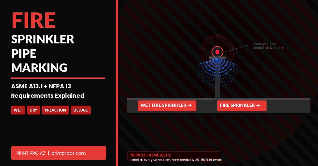 Fire Sprinkler Pipe Marking: ASME A13.1 and NFPA 13 Requirements