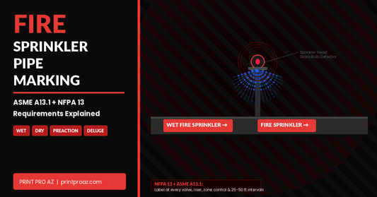Fire Sprinkler Pipe Marking: ASME A13.1 and NFPA 13 Requirements