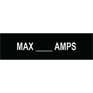 1.75x.5, Amp Rating, Plastic Solar Labels, PV-305