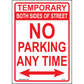 Temporary Tow Away Zone No Parking Signs, Aluminum, PS-271