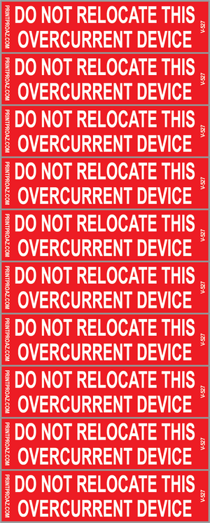 10x2x.5 Solar Label, Vinyl Decal Solar Labels, V-527