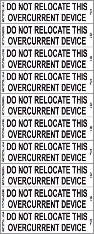 10x2x.5 Solar Label, Vinyl Decal Solar Labels, V-530