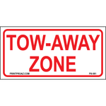 12x6 Tow-Away Zone sign printed on durable rust-resistant aluminum for outdoor parking enforcement and towing compliance