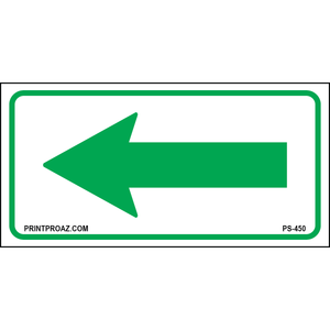 12x6 Green Arrow Sign, Aluminum, PS-450