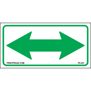 12x6 Green Double Arrow Sign, Aluminum, PS-451