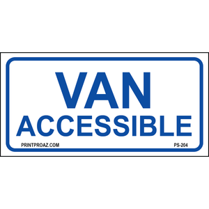 12x6 Virginia Van Accessible Parking Sign, Aluminum, PS-204