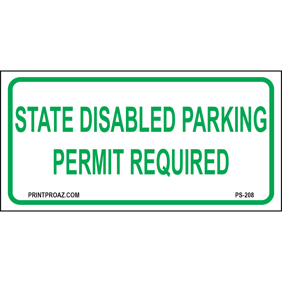 12x6 Washington Accessible Parking Sign, Aluminum, PS-208