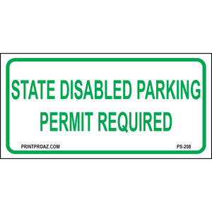 12x6 Washington Accessible Parking Sign, Aluminum, PS-208