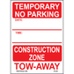 Temporary No Parking Signs, Aluminum, PS-239