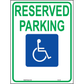 MUTCD Accessible Parking Sign, Aluminum, PS-136