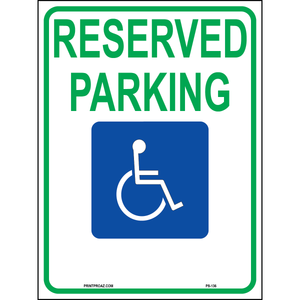 MUTCD Accessible Parking Sign, Aluminum, PS-136