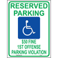 Alabama Accessible Parking Sign, Aluminum, PS-130