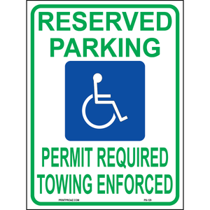 Arkansas Accessible Parking Sign, Aluminum, PS-129