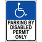 California Accessible Parking Sign, Aluminum, PS-144