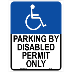 Florida Accessible Parking Sign, Aluminum, PS-218