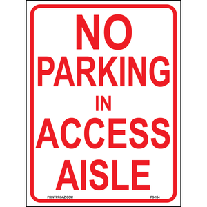 Maryland No Parking Access Aisle, Aluminum, PS-154