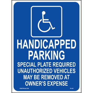 Massachusetts Accessible Parking Sign, Aluminum, PS-155