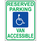 Michigan Accessible Parking Sign, Aluminum, PS-128