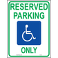 Michigan Accessible Parking Sign, Aluminum, PS-156