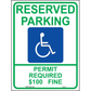 Montana Accessible Parking Sign, Aluminum, PS-119